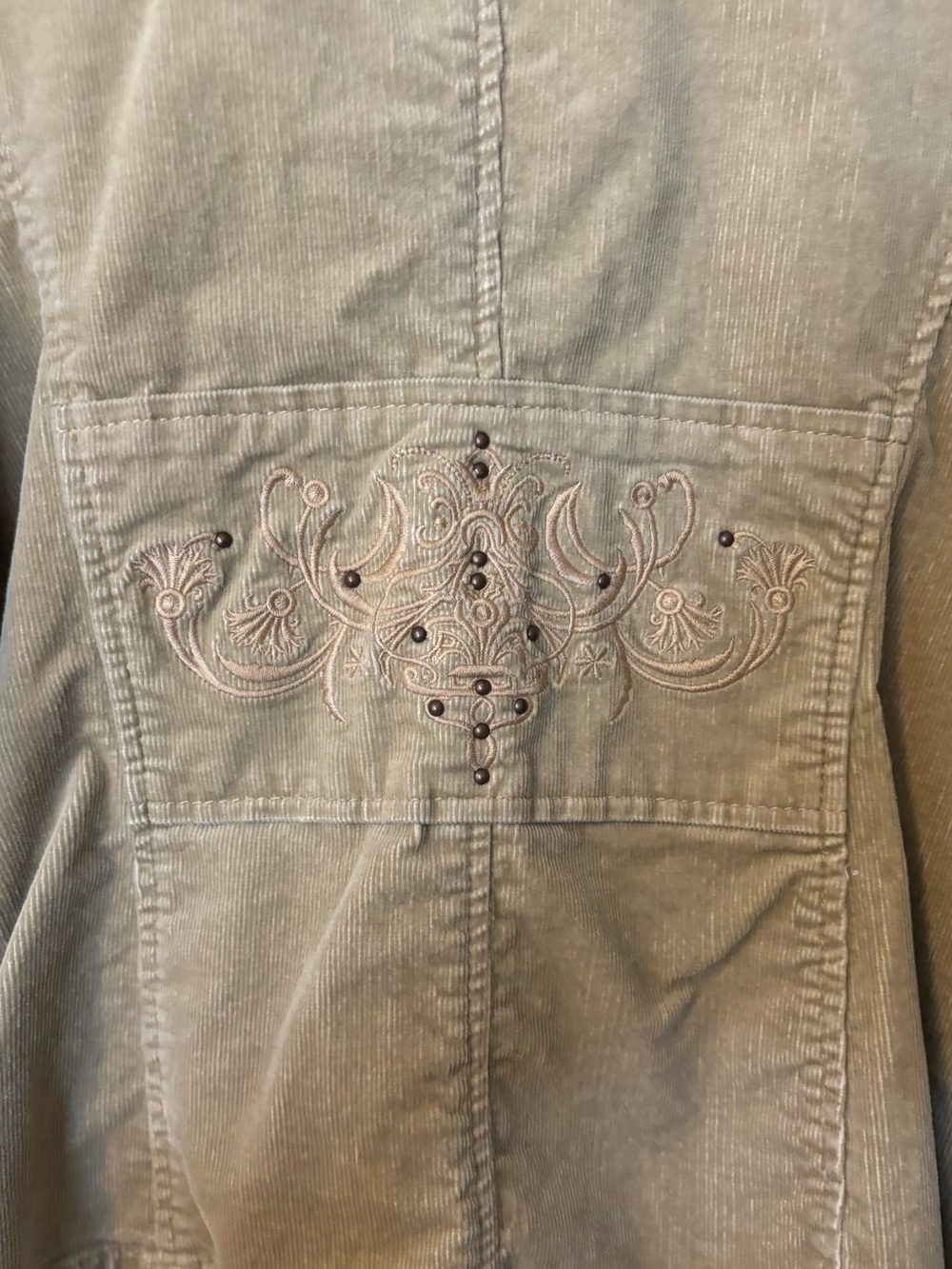 Venezia Corduroy Blazer in Light Tan - Picture 4 of 7